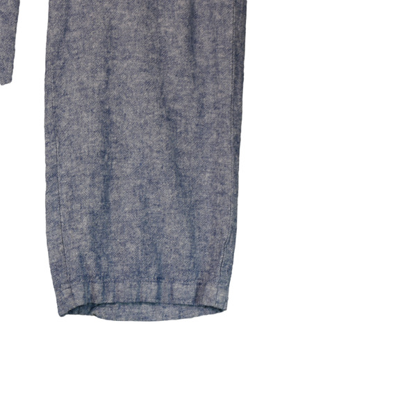 Old Navy Pants Womens L Blue Linen Blend Pull On Pockets Lightweight 34x 27 - Picture 5 of 11